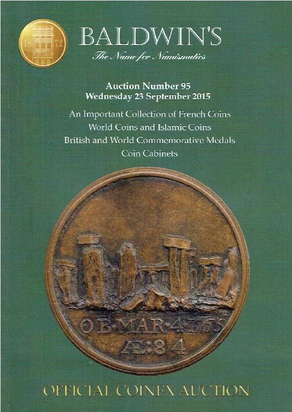 Baldwins September 2015 French, World & Islamic Coins & Commemorative Medals - Click Image to Close