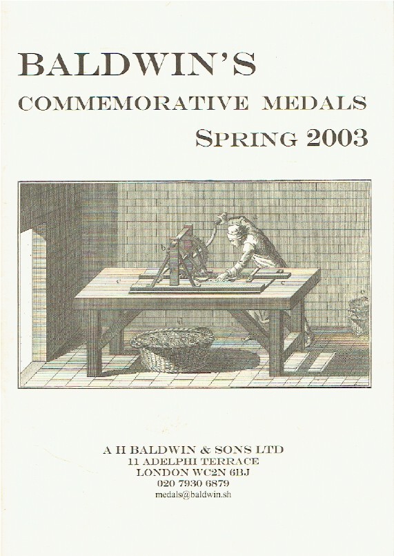 Baldwins Spring 2003 Fixed Price List - Commemorative Medals - Click Image to Close