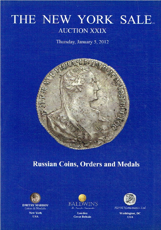 Baldwins January 2012 The New York Sale - Russian Coins, Orders & Medals