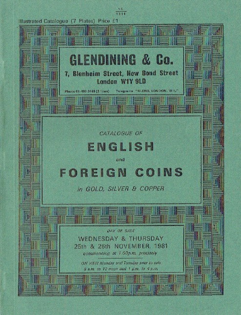 Glendinings November 1981 English & Foreign Coins