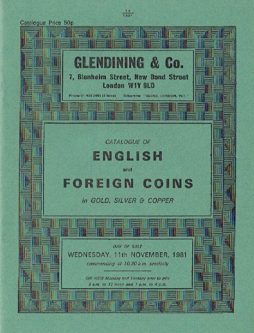 Glendinings November 1981 English & Foreign Coins