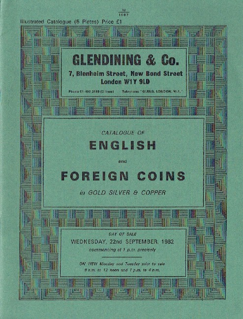 Glendinings September 1982 English & Foreign Coins
