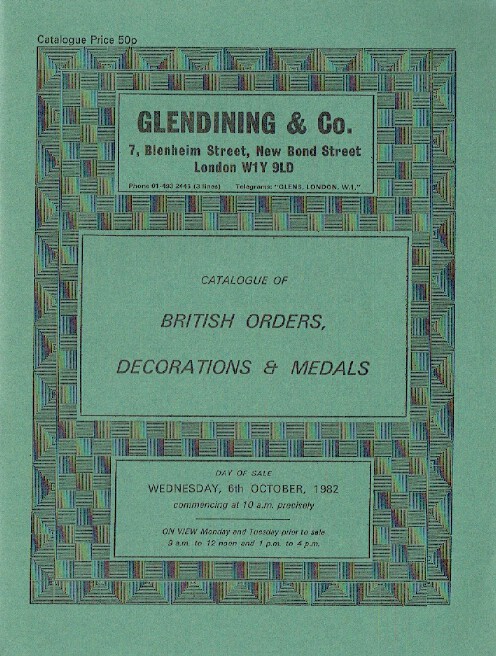 Glendinings October 1982 British Orders, Decorations & Medals - Click Image to Close
