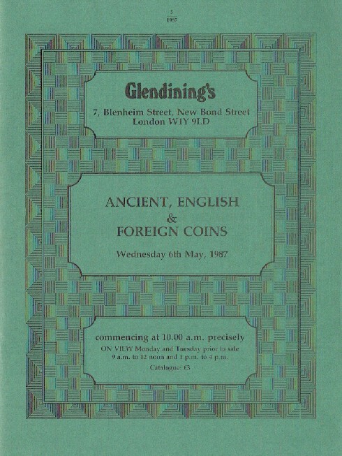 Glendinings May 1987 Ancient English & Foreign Coins