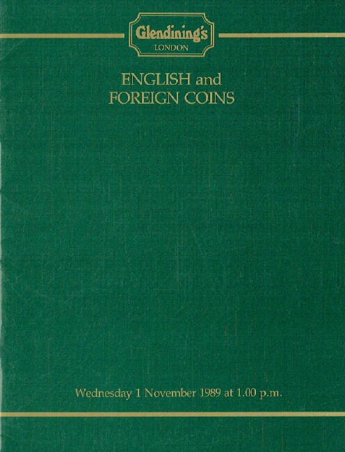 Glendinings November 1989 English & Foreign Coins