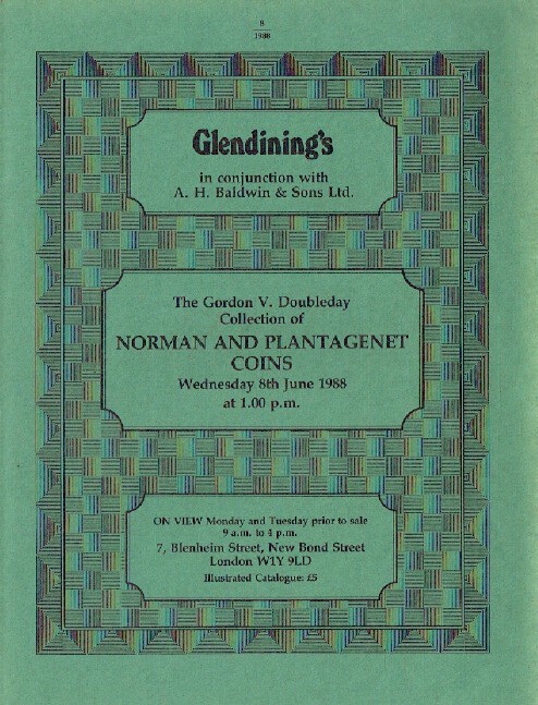 Glendinings June 1988 Gordon Doubleday Collection of Norman & Plantagenet Coins