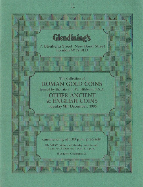 Glendinings December 1986 Gold, Ancient & English Coins - Hildyard Collection