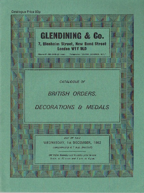 Glendinings December 1982 British Orders, Decorations & Medals