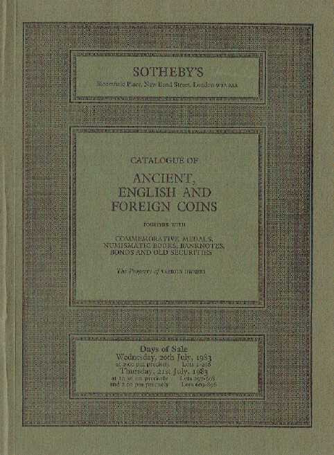 Sothebys July 1983 Ancient, English & Foreign Coins