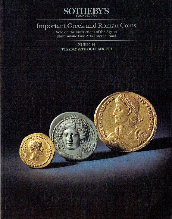 Sothebys October 1993 Important Greek & Roman Coins (Digital only)