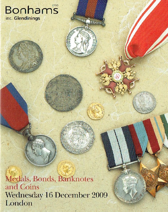 Bonhams December 2009 Medals, Bonds, Banknotes & Coins