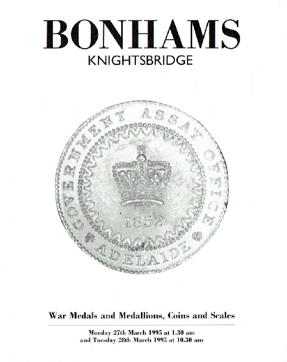 Bonhams March 1995 War Medals & Medallions, Coins & Scales