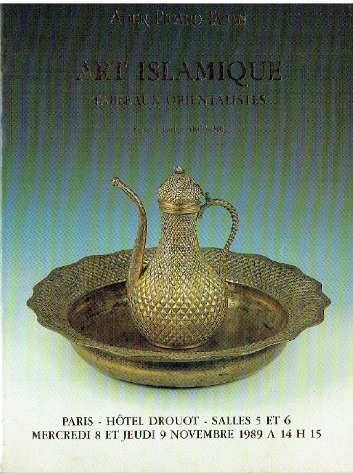 Ader Picard Tajan November 1989 Islamic Art & Orientalist Paintings - Click Image to Close