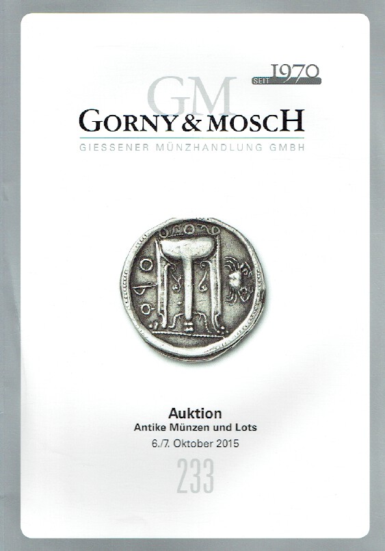 Gorny & Mosch October 2015 Ancient Coins (Digital only)