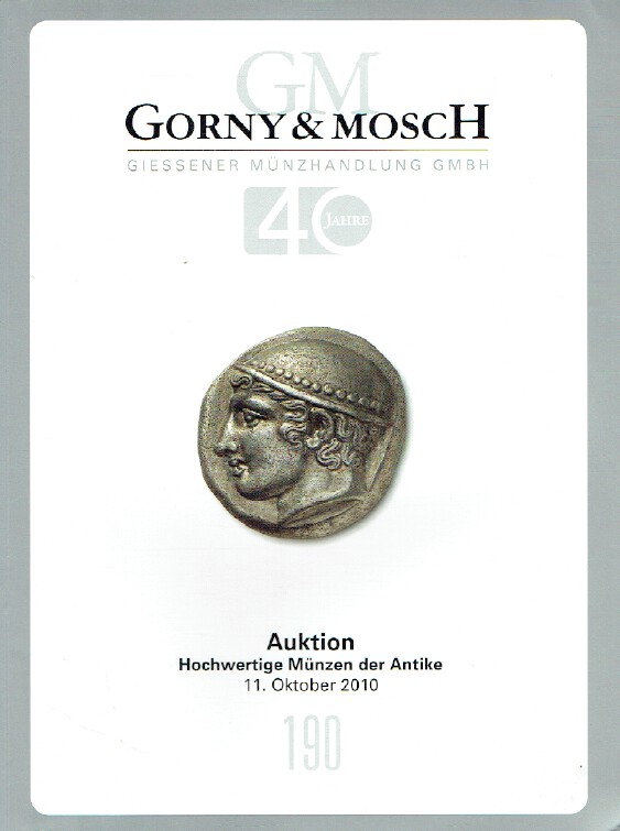 Gorny & Mosch October 2010 Fine Ancient Coins (Digital only)