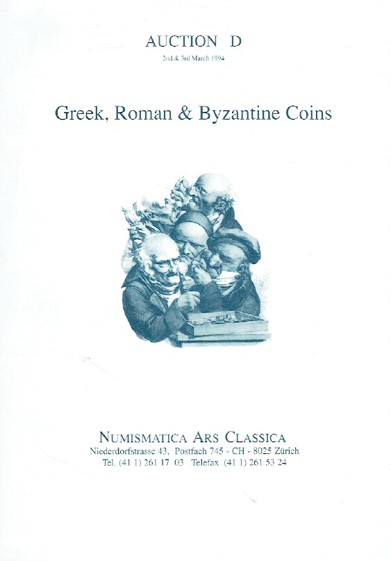 Numismatica March 1994 Greek, Roman & Byzantine Coins