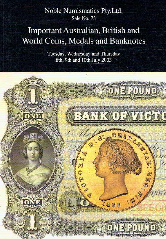 Noble July 2003 Important Australian, British & World Coins, Medals & Banknotes