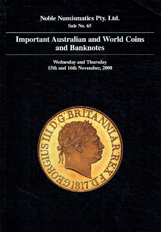 Noble November 2000 Important Australian & World Coins and Banknotes