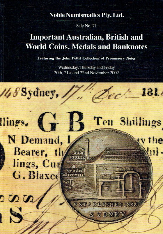 Noble November 2002 Australian, British & World Coins, Medals & Banknotes