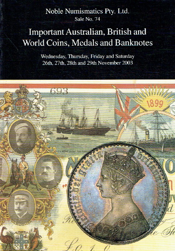 Noble November 2003 Important Australian & World Coins, Medals & Banknotes