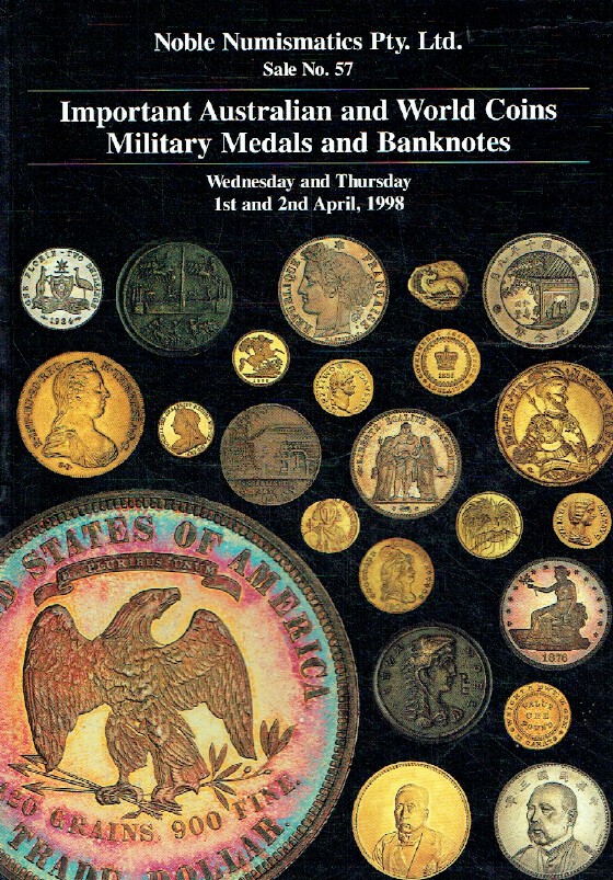 Noble April 1998 Australian & World Coins, Military Medals & Banknotes