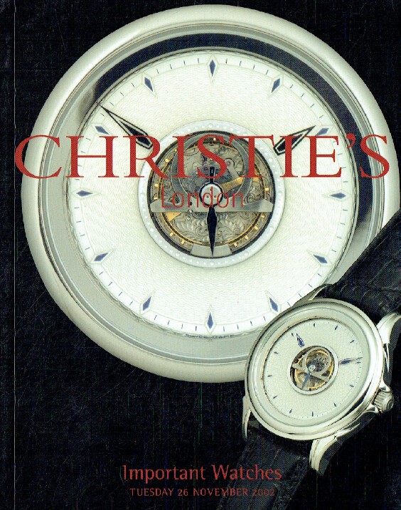 Christies November 2002 Important Watches (Digital only)