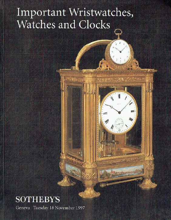 Sothebys November 1997 Important Wristwatches, Watches & Clocks