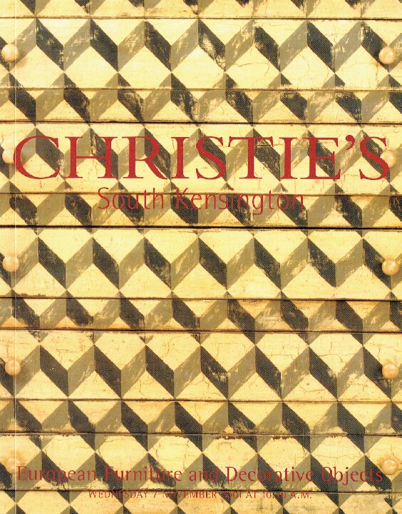 Christies November 2001 European Furniture & Decorative Objects