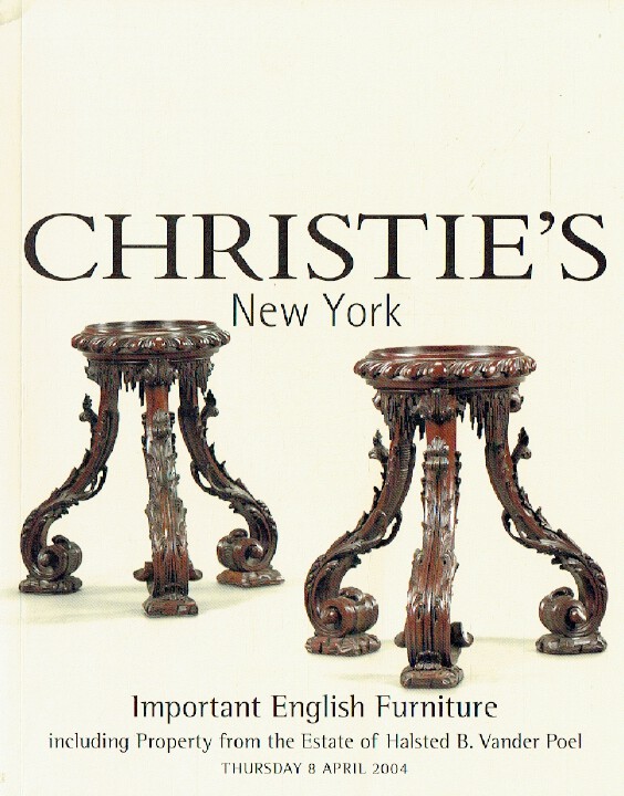 Christies April 2004 Important English Furniture - Halsted B. Vander Poel