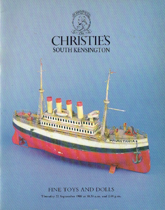 Christies September 1988 Fine Toys and Dolls (Digital only)