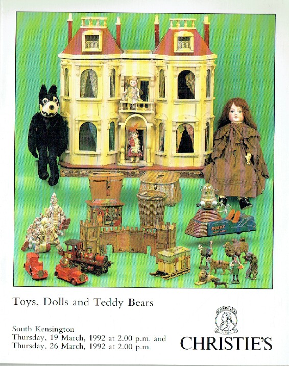 Christies March 1992 Toys, Dolls and Teddy Bears