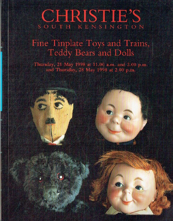 Christies May 1998 Fine Tinplate Toys and Trains, Teddy Bears and Dolls