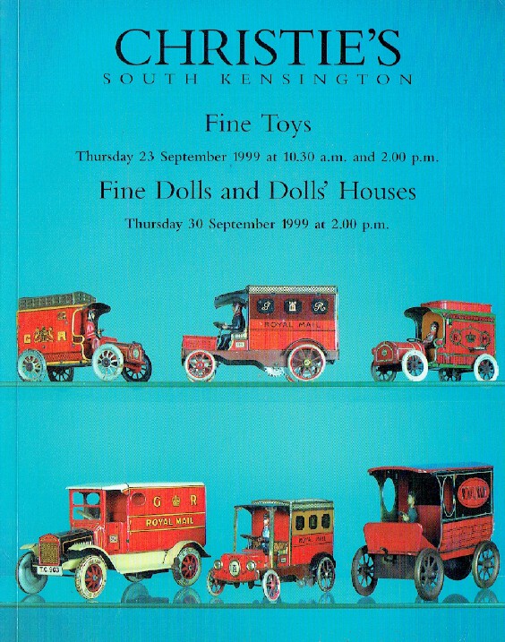Christies September 1999 Fine Toys, Dolls and Dolls' Houses