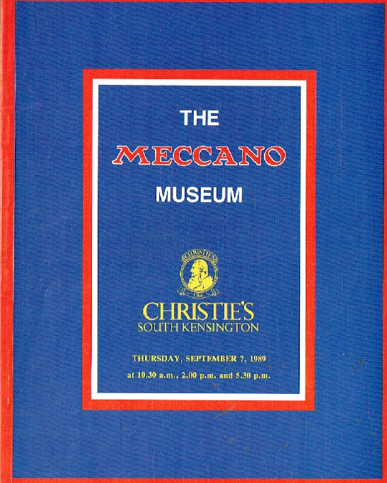 Christies September 1989 The Meccano Museum (Digital only) Christies September 1989 The Meccano Museum (Digital only)