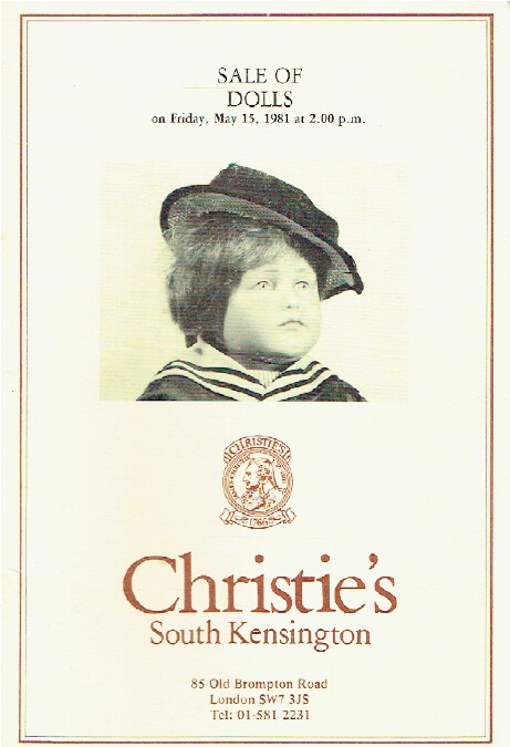 Christies May 1981 Sale of Dolls