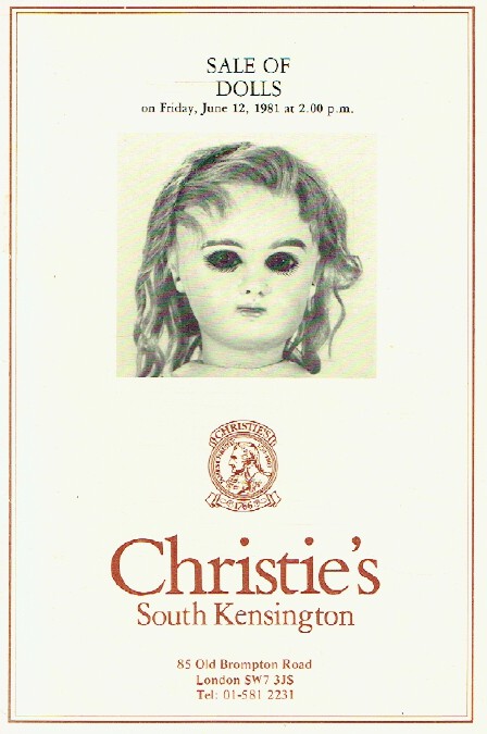 Christies June 1981 Sale of Dolls