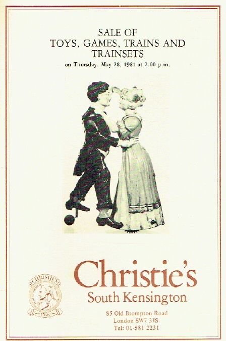 Christies May 1981 Sale of Toys, Games, Trains and Trainsets