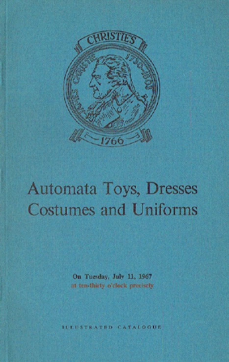 Christies July 1967 Automata Toys, Dresses Costume and Uniforms