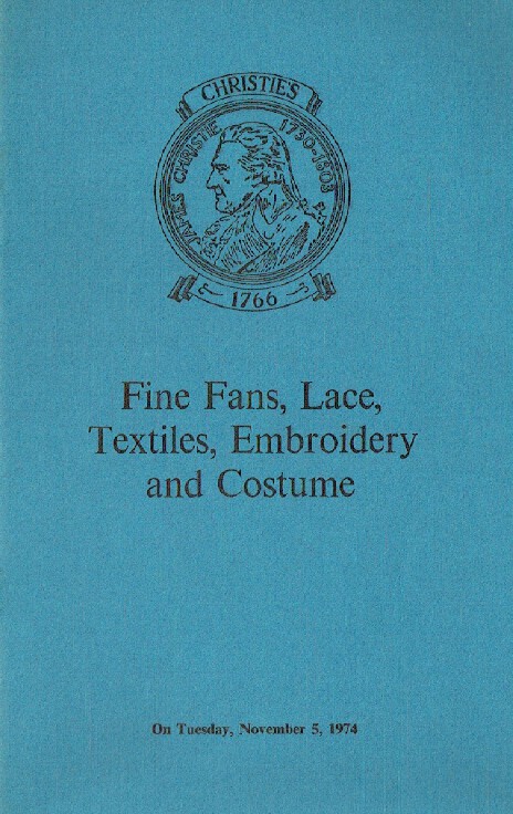 Christies November 1974 Fine Fans, Lace, Textiles, Embroidery and Costume