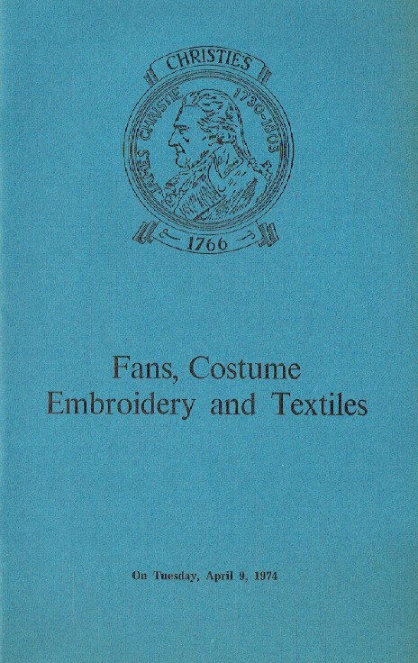 Christies April 1974 Fans, Costume Embroidery and Textiles