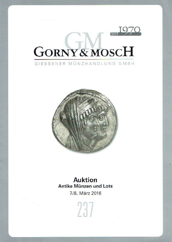 Gorny & Mosch March 2016 Ancient Coins (Digital only)