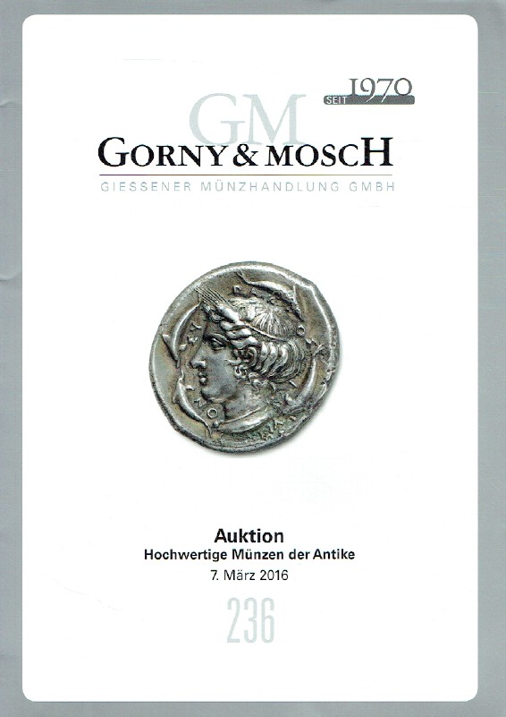 Gorny & Mosch March 2016 Fine Ancient Coins (Digital only)