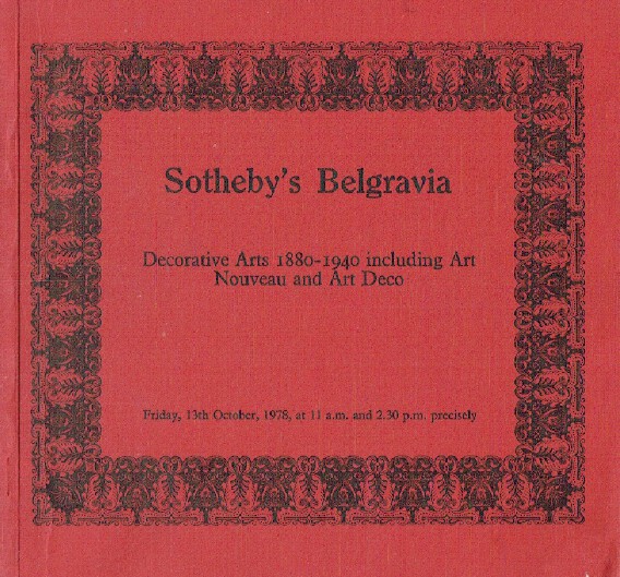 Sothebys October 1978 Art Nouveau and Art Deco