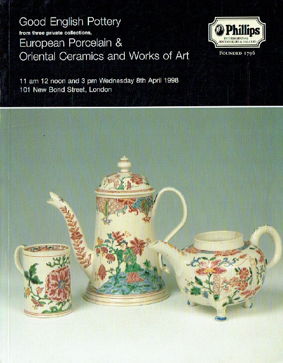 Phillips April 1998 Good English Pottery, European Porcelain