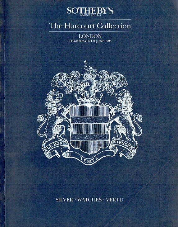 Sothebys June 1993 The Harcourt Coll. - Silver - Watches - Vertu (Digital Only )