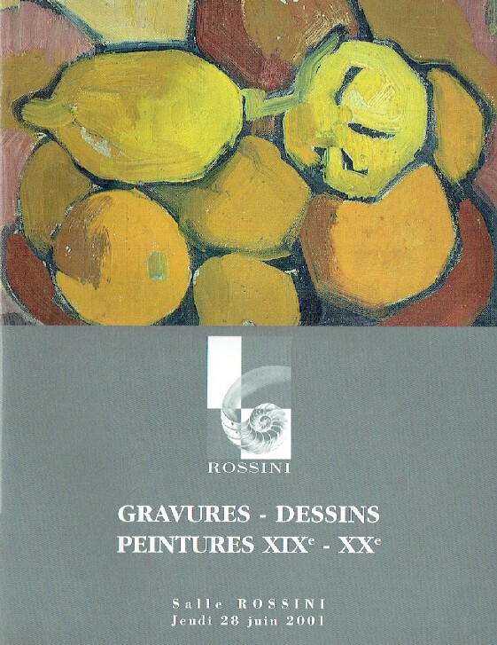 Rossini June 2001 19th & 20th Century Paintings, Engravings & Drawings