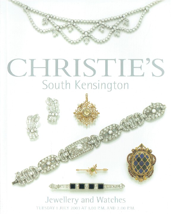 Christies July 2003 Jewellery & Watches - Click Image to Close