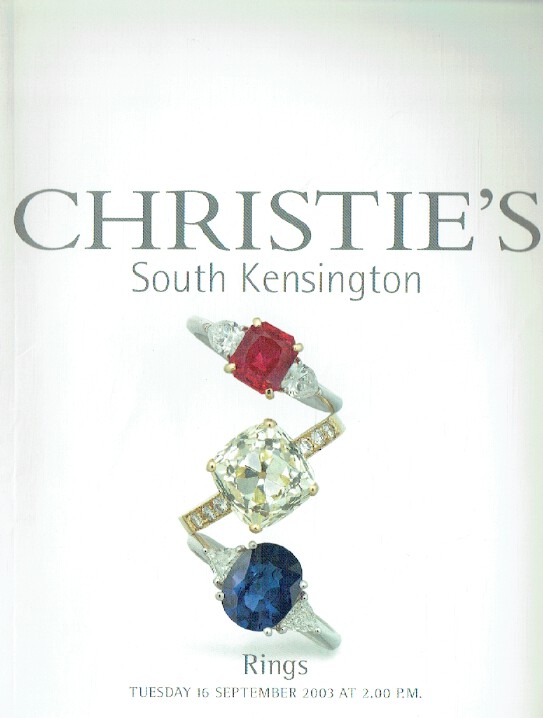 Christies September 2003 Rings (Digital Only)