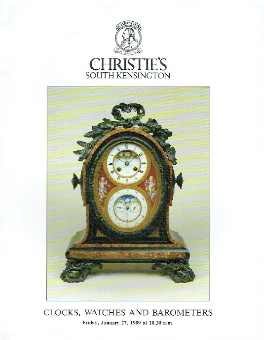 Christies January 1989 Clocks, Watches & Barometers