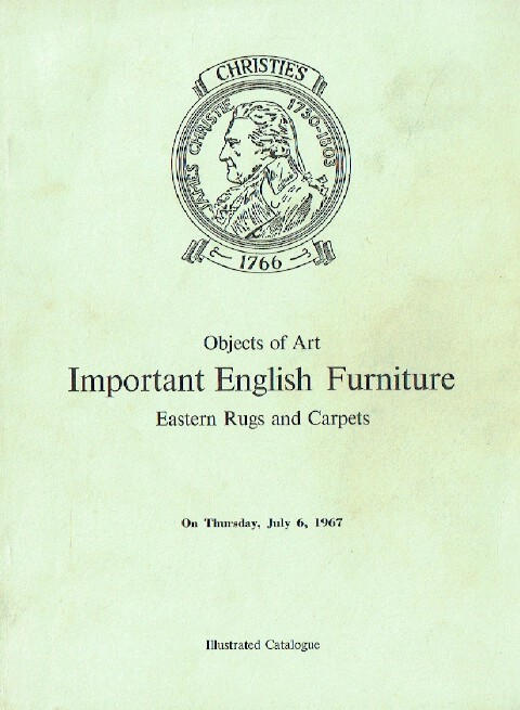 Christies July 1967 Important English Furniture & Carpets - Click Image to Close